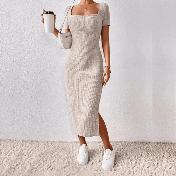 Kvinnors stickad midikjol – elegant och avslappnad stil för vardagen