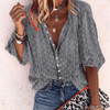 Kvinnors lätta avslappnade topp - elegant kortärmad skjorta för vår/sommar, luftigt tyg, mångsidig stil