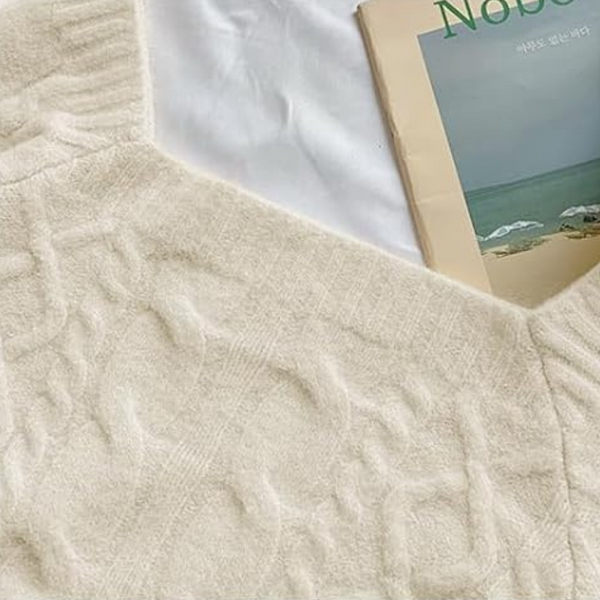 Dames kabelgebreide trui - elegante scoop neck gebreide top - Bakkermode.nl