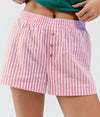 Kvinnors lounge shorts lätta randiga avslappnade sommarnöje - avslappnad passform och lättskötta