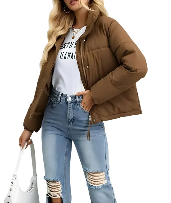 Dams pufferjacka - lätt quiltad jacka för trendig vinterstil