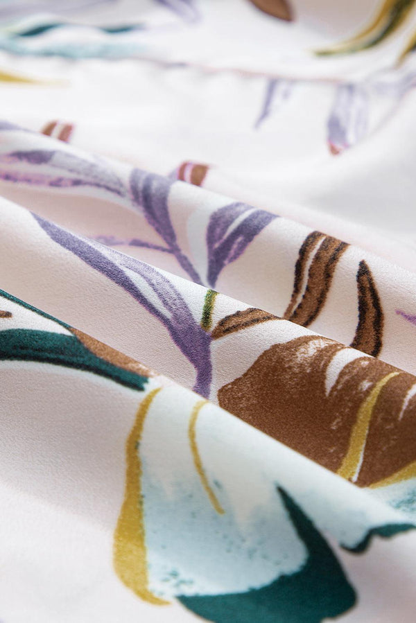 Midi-klänning - blommig multi-färg spaghettiband klänning