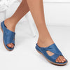Kvinnors lädersandaler - stiliga ortopediska flip-flops för sommardagar