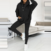 Kvinnors lounging-set - mysig hoodie och leggings i mjukt tyg för avslappnad hemmabruk
