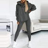 Kvinnors lounging-set - mysig hoodie och leggings i mjukt tyg för avslappnad hemmabruk