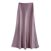 Kvinnors satin maxi kjol - elegant a-linje design för festliga tillfällen