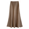 Kvinnors satin maxi kjol - elegant a-linje design för festliga tillfällen