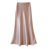 Kvinnors satin maxi kjol - elegant a-linje design för festliga tillfällen