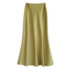 Kvinnors satin maxi kjol - elegant a-linje design för festliga tillfällen