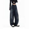 Dammodell: vida jeans, avslappnad passform, mörkblå, casual stil - stretchiga denimbyxor för hela dagen