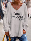 Kvinnors avslappnade v-ringad hoodie - stiligt oversized stickat plagg för vardagsbruk