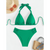 2-delad dambadmode - stiligt bikini-set med triangel-topp och högmidjade bottoms för strandutflykter