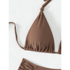 2-delad dambadmode - stiligt bikini-set med triangel-topp och högmidjade bottoms för strandutflykter