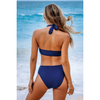 2-delad bikini set för kvinnor - hög midja med stilrent halterneck för strand och pool