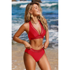 2-delad bikini set för kvinnor - hög midja med stilrent halterneck för strand och pool