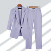 2-delad dam blazer & byxset - stilfull och elegant arbetsoutfit
