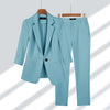 2-delad dam blazer & byxset - stilfull och elegant arbetsoutfit