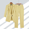 2-delad dam blazer & byxset - stilfull och elegant arbetsoutfit