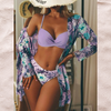 2-delad blommig bikinitopp för kvinnor - elegant badkläder för strand och pool