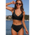 2-delad kvinnors baddräkt – stilfullt högmidjad bikini set för stranden