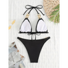 2-delad triangeldelad bikini för kvinnor - elegant design med guldkänsla - strandsemestrar, poolfester