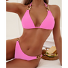 2-delad triangeldelad bikini för kvinnor - elegant design med guldkänsla - strandsemestrar, poolfester