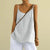 Kvinnors avslappnade utan ärmar topp - lätt sommarmodell i mjukt tyg för avkopplande utflykter