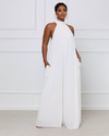 Kvinnors avslappnade jumpsuit med halterneck-design - ärmlös sommaroutfit för olika tillfällen