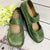 Damernas vintage mockaskor för fitness och dans – stiliga slip-ons med justerbart spänne