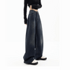 Dammodell: vida jeans, avslappnad passform, mörkblå, casual stil - stretchiga denimbyxor för hela dagen