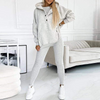 Kvinnors lounging-set - mysig hoodie och leggings i mjukt tyg för avslappnad hemmabruk
