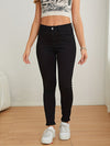 Svarta skinny jeans - högmidjade denimbyxor för kvinnor