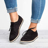 Dam derby skor - mysiga mocka snörskor med broguedetaljer - smart casual stil
