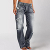 Jeans i denim - slitna damjeans för en avslappnad passform