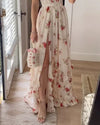 Blommig maxiklänning - elegant outfit för sommarevenemang