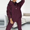 Kvinnors lounging-set - mysig hoodie och leggings i mjukt tyg för avslappnad hemmabruk