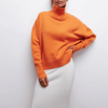 Kvinnors oversized turtlenecktröja i lyxig stickning - för avslappnad lager-på-lager stil i höst & vinter