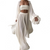 3-delad ensemble - trendig damcrop-top, kjol och kimono-set