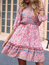 Boho-blommig klänning - elegant sommarklänning för damer
