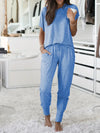 2-delad loungewear set för kvinnor - mjuk och avslappnad passform för avslappnade tillfällen