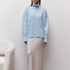 Kvinnors oversized turtlenecktröja i lyxig stickning - för avslappnad lager-på-lager stil i höst & vinter