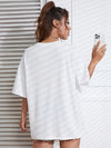 Oversized t-shirt - avslappnad passform för kvinnor