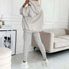 Kvinnors lounging-set - mysig hoodie och leggings i mjukt tyg för avslappnad hemmabruk