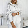 Kvinnors lounging-set - mysig hoodie och leggings i mjukt tyg för avslappnad hemmabruk