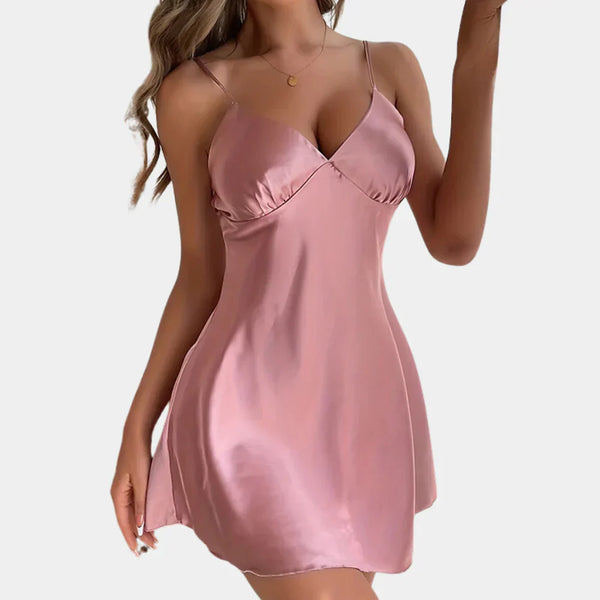 Kvinnors satin nattröja - elegant och mysig loungewear för stiliga nätter