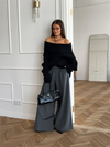 Kvinnors vida byxor med hög midja - sofistikerad skräddarsydd stil för eleganta arbetskläder