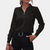 Kvinnors blus för elegant kontorsstil - chic långärmad professionell skjorta, lättviktsmaterial