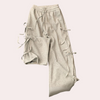 Kvinnors vida sweatpants för vardagsbruk - stiliga loungebyxor med trendiga sidodetaljer