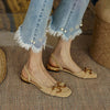 Kvinnliga slingback flats - elegant design i mocka för stiliga tillfällen
