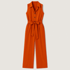 Kvinnors jumpsuit med elegant vida ben i orange - avslappnad stil för varierande tillfällen